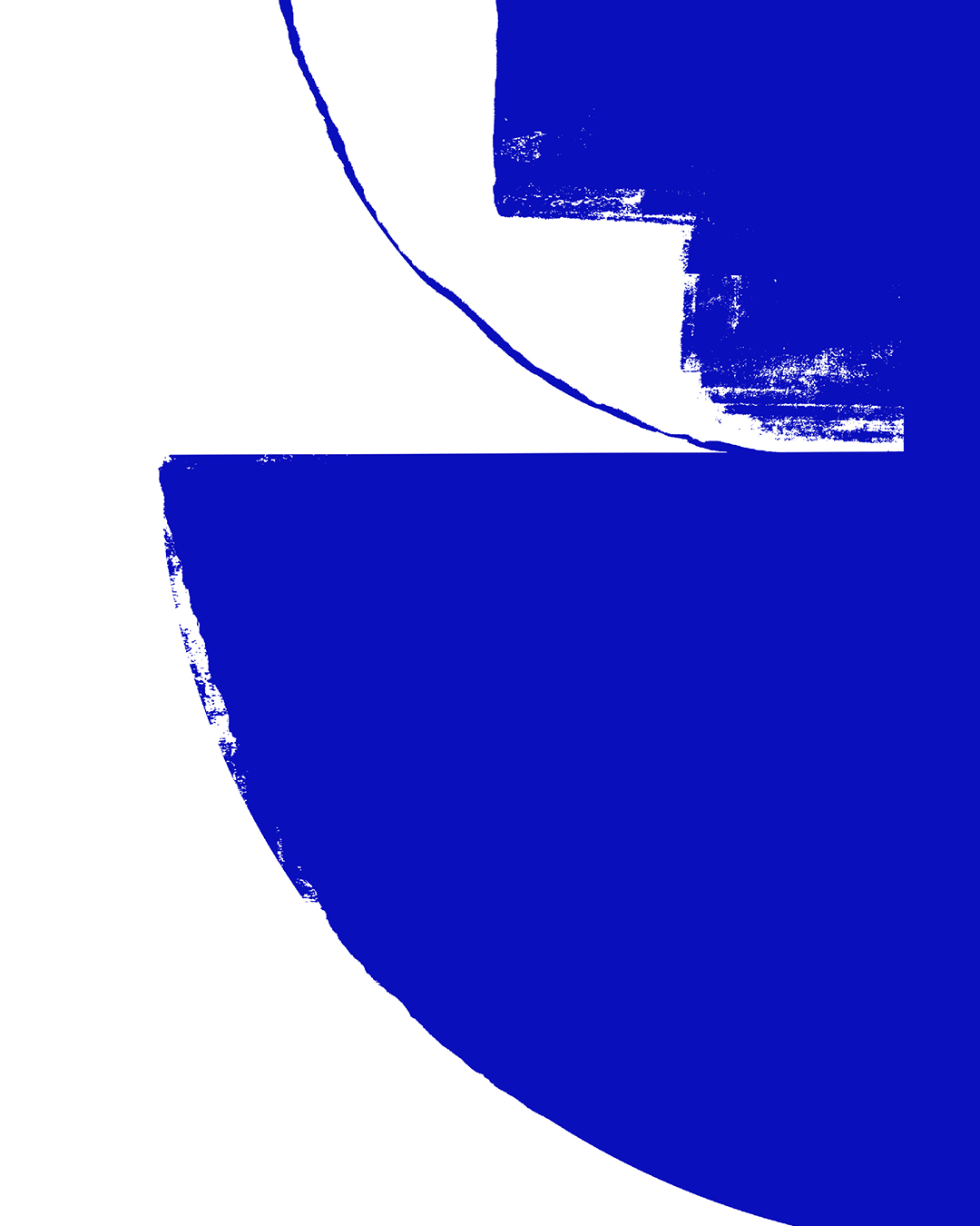 Cropped detail of stacked cobalt bowl shapes on white background